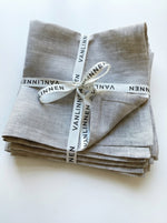 Charger l'image dans la galerie, S*erviettes en lin 100 % naturel (lot de 4) – 45x45 cm