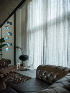 Oversized Linen Curtains for Amsterdam North’s Iconic Building