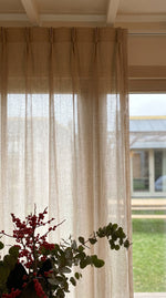 Charger l'image dans la galerie, Voile de lin naturel coloris beige - 1 panneau
