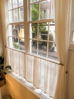 Charger l'image dans la galerie, Linen Cafe Curtain – Half Window
