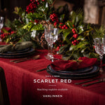 Load image into Gallery viewer, Scarlet red 100% Linen Napkins (Set of 4) – 45x45 cm
