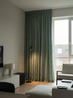Load image into Gallery viewer, Custom Made Linen Blackout &amp; Dimout Curtains - Aquamarine colour - 1 panel
