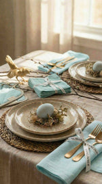 Load image into Gallery viewer, Linen oven mittens in Turquoise x2
