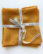 Load image into Gallery viewer, Linen Safran napkins (Set of 4) – 45x45 cm
