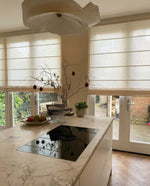 Load image into Gallery viewer, Linen Roman Blinds in Coconut-white colour
