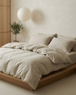 Charger l'image dans la galerie, Parure de lit en lin naturel, couleur lin brut
