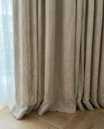 Load image into Gallery viewer, Custom Made 100% Oatmeal Natural Linen Curtains (Made to Measure) - 1 panel
