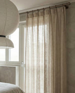 Load image into Gallery viewer, Natural linen sheer tulle in Natural colour - 1 panel
