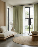 Load image into Gallery viewer, Dry Sage linen curtains, sheer drapes - 1 panel
