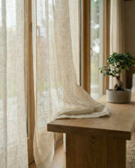 Load image into Gallery viewer, Natural linen sheer tulle in Coconut white colour - 1 panel

