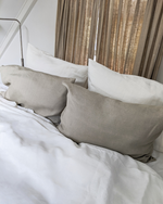 Load image into Gallery viewer, White bedding set from soft linen
