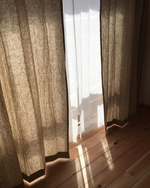 Load image into Gallery viewer, Chestnut linen curtains, thick drapes - 1 panel
