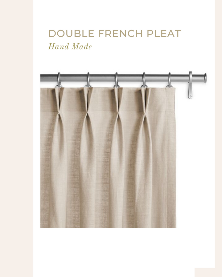 Oatmeal natural curtains, sheer drapes - 1 panel