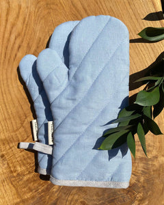 Linen oven mitts