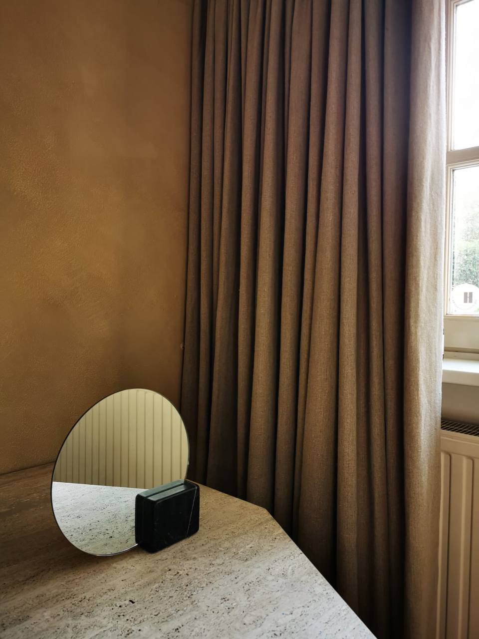 Natural grey linen, thick drapes - 1 panel