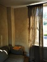 Load image into Gallery viewer, Natural grey linen, thick drapes - 1 panel
