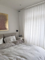 Load image into Gallery viewer, White linen curtains, thick drapes - 1 panel
