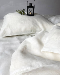White bedding set from soft linen