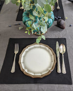 Load image into Gallery viewer, Linen table placemat in black
