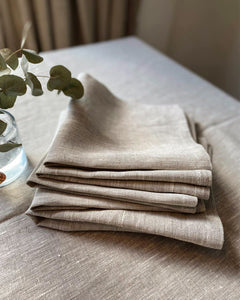 Tablecloth from rough natural linen