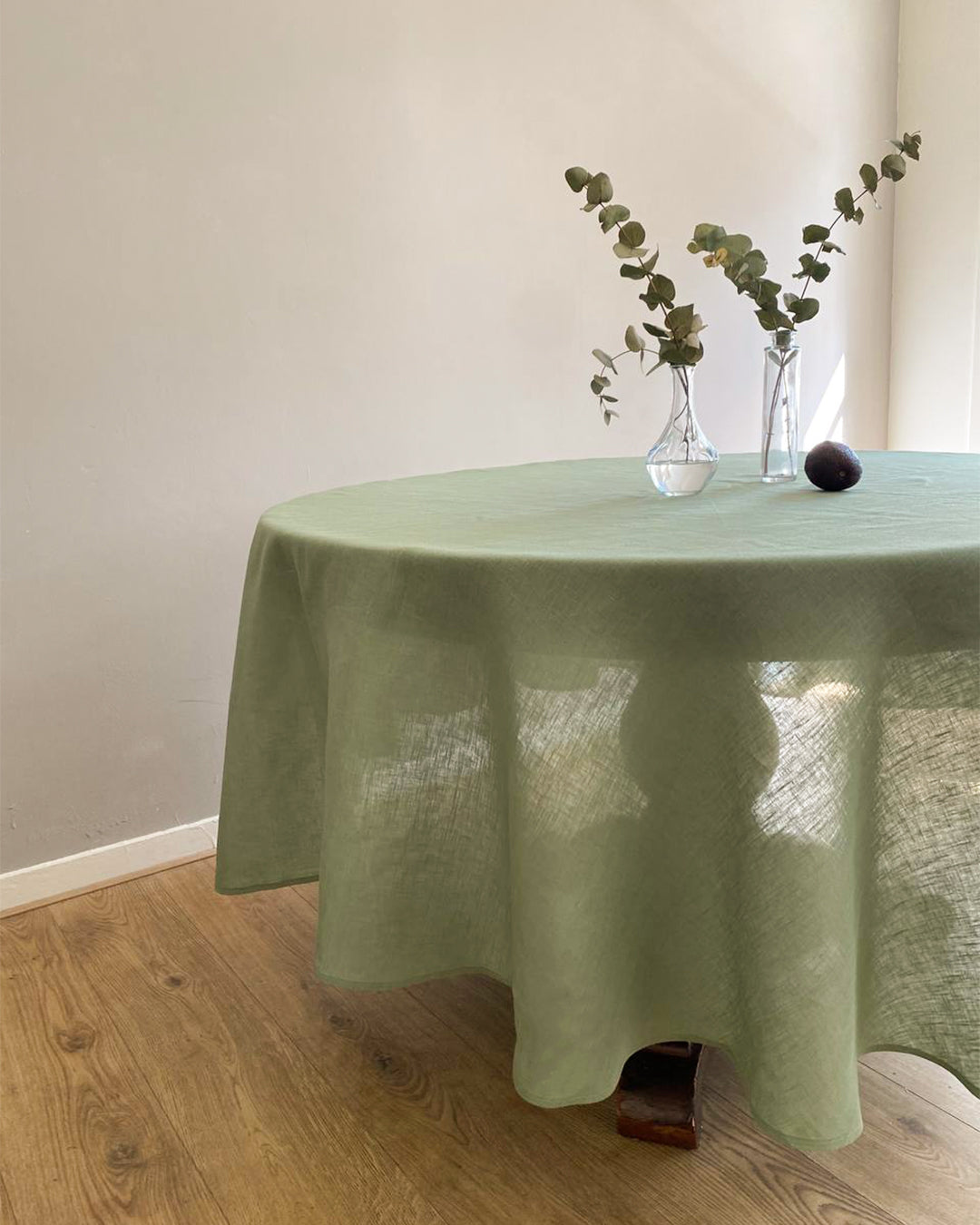 Tablecloth from olive linen