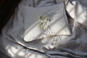 Natural linen bedding set from natural colour of flax