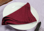 Load image into Gallery viewer, Linen burgundy napkins
