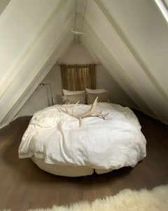 White bedding set from soft linen